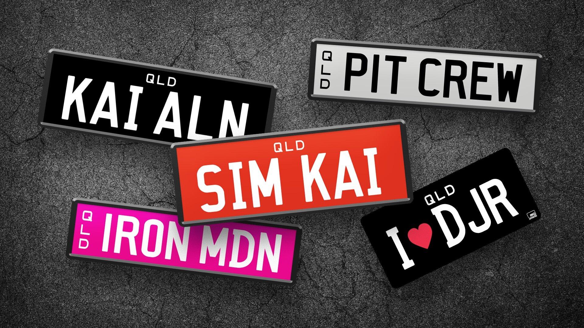 SIM KAI Competition Personalised Plates Queensland