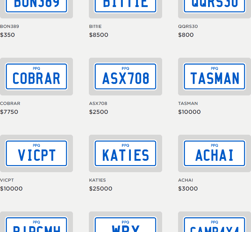 Check out privately owned Personalised Plates for sale!